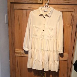 Zara nwot crème small dress